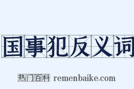 国事犯反义词是什么意思的图片